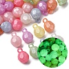Opaque Luminous Glitter Powder Acrylic Pendants OACR-G052-12C-1