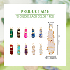 10Pcs 10 Styles Gemstone & Glass Pointed Copper Wire Wrapped Pendants FIND-FH0006-76-2