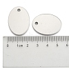 Tarnish Resistant 201 Stainless Steel Oval Stamping Blank Tag Pendants LS-STAS-S031-04-3