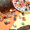 Halloween Theme Plating Acrylic Beads OACR-CJC0009-08-5