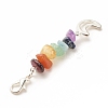Chakra Theme Natural Gemstone Pendant Decorations HJEW-JM00645-02-4