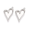 304 Stainless Steel Pendant Cabochon Settings STAS-T067-65P-1