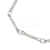 304 Stainless Steel Twisted Bar Chains Bracelet Making AJEW-JB01352-3