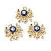 Brass Micro Pave Colorful Cubic Zirconia Pendants KK-E068-VA278-2-3