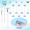 14Pcs 7 Colors Butterfly Alloy Glass Charms Nail Art Decoration MRMJ-TA0001-40-3