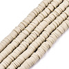 Handmade Polymer Clay Beads Strands CLAY-R089-6mm-115-1
