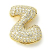 Rack Plating Brass Cubic Zirconia Pendants KK-S378-02G-Z-1