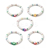 Handmade Polymer Clay Heishi Surfer Stretch Bracelet BJEW-JB08903-1
