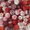Valentine's Day DIY Polymer Clay Rhinestone & Glass Rhinestone Beads Findings Kits DIY-BT0001-65-4