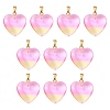 Two Tone Transparent Glass Pendants GLAA-YW0003-02D-1