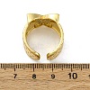 Brass Micro Pave Clear Cubic Zirconia Cuff Rings for Women RJEW-H248-08G-02-5