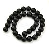 Synthetic Black Stone Beads Strands G-G508-4MM-2