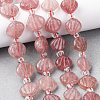 Natural Strawberry Quartz Carved Beads Strands G-H339-A04-01-1