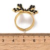 304 Stainless Steel Open Cuff Rings for Women RJEW-F178-01G-02-3