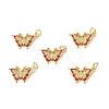 Brass Micro Pave Cubic Zirconia Pendants KK-E068-VB024-1-4