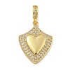 Rack Plating Brass Micro Pave Cubic Zirconia Pendants KK-I718-10G-04-1
