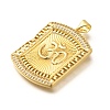 Rack Plating Brass Micro Pave Cubic Zirconia Pendants KK-L226-025G-2