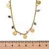 304 Stainless Steel Rhinestone Disc Bib Necklaces NJEW-U026-02G-5