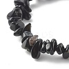 Chip Natural Obsidian Stretch Beaded Bracelets for Kids BJEW-JB06305-07-2