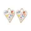 Rack Plating Alloy Enamel Pendants FIND-C050-09G-06-1