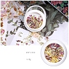 Aluminum Alloy Cabochons & Rhinestone MRMJ-WH0072-07-1
