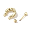 Rack Plating Brass Pave Clear Cubic Zirconia Nose Studs for Women Men EJEW-C097-23C-G-2