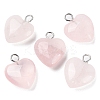 Natural Rose Quartz Pendants G-E603-01P-02-1