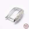 Anti-Tarnish Rhodium Plated 925 Sterling Silver Micro Pave Cubic Zirconia Pendant Bails X-STER-P034-21P-3