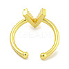 Rack Plating Brass Open Cuff Rings for Women RJEW-F162-01G-V-3