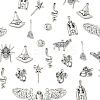 40Pcs 10 Styles Halloween Tibetan Style Alloy Pendants TIBE-FS0003-30-2