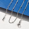 2MM Brass Satellite Chain Necklaces for Women NJEW-D302-49P-2