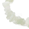 Natural New Jade Chip Beaded Charm Bracelets BJEW-JB12312-02-4