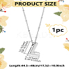 1pc Brass Chain with Alloy Letter Pendants Necklaces NJEW-LP0001-41L-P-2