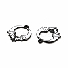 Rack Plating Alloy Enamel Pendants FIND-G054-18EB-01-2
