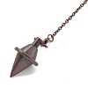 Brass Dowsing Pendulum Big Pointed Cone Pendants KK-H491-06R-2