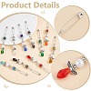 20Pcs 10 Colors Glass & Alloy Angel Brooch JEWB-WR00001-4