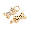 SHEGRACE Brass Micro Pave Clear Cubic Zirconia Pendants XGRQ29573-394G-X-2