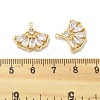 Brass Micro Pave Cubic Zirconia Pendants KK-B134-44G-3