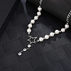 Star Pendant Necklace with Imitation Pearl TK4545-2