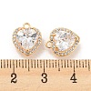 Brass Micro Pave Cubic Zirconia Charms KK-E090-05G-3