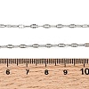 Tarnish Resistant 304 Stainless Steel Dapped Cable Chain Necklaces STAS-O053-03P-3