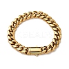 304 Stainless Steel Cuban Link Chains Bracelets for Unisex BJEW-K283-02C-G-4