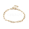 PVD Vacuum Plating 304 Stainless Steel Paperclip Chain Bracelet for Men Women BJEW-E031-02G-02-1