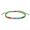 Bohemian Style Glass Seed Bead & Plastic Braided Bead Bracelets QF8968-8-1