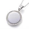 304 Stainless Steel Pendant Necklaces NJEW-G279-02P-1