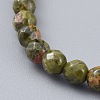 Natural Unakite Beads Stretch Bracelets BJEW-JB04676-03-3