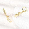 Brass Micro Pave Cubic Zirconia Hoop Earrings CU-CBA108A-14G-02-3