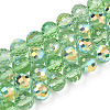 Transparent Electroplate Glass Beads Strands EGLA-N012-001-B13-1