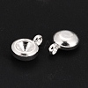201 Stainless Steel Pendant Rhinestone Settings STAS-G224-27S-3