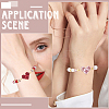 4Pcs 2 Colors Brass Pave Cubic Zirconia Connector Charms KK-BBC0018-42G-4